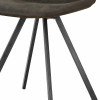 ATLANTA-Chaise industrielle microfibre èbène vintage pieds noir (x2)