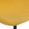 ORLANDO-Chaise tissu curry pieds métal noir (x4)