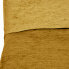 NOLAN - Chaise de bar tissu chenillé Moutarde et métal noir mat (x2)