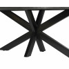 LUZ-Table à manger 8/10 personnes L200, Manguier massif noir, Spider