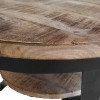 MARK-Table basse diam.65 cm en Manguier et métal noir