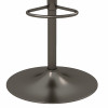 SQUAR-Tabouret de bar en cuir synthétique Camel- gris bronze (x2)
