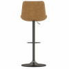 DINO-Tabouret de bar en cuir synthétique Camel-gris bronze (x2)