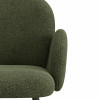 ALICE-Chaise en tissu bouclé Vert Army et pieds métal noir (x2)