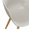 YANICE-Chaise Coque Mastic, pieds métal chêne (x2)