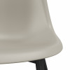 ESTER-Chaise Coque Mastic et  métal noir (x2)