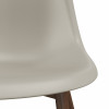 ESTER-Chaise Coque Mastic et métal noyer (x2)