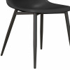 ESTER-Chaise Coque Noir pieds noir (x2)