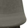 SALLY-Chaise en Velours Gris Carbone et métal noir (x4)